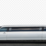a long white limousine